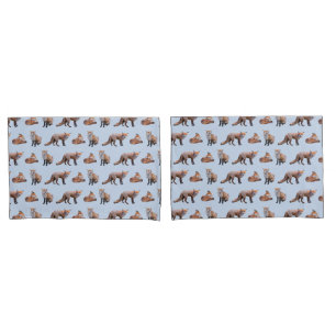 Housses de coussin Red Fox Frenzy (Bleu clair/Bleu