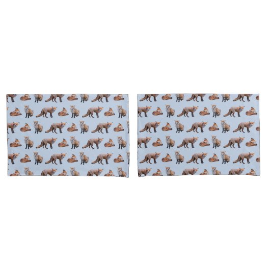 Housses de coussin Red Fox Frenzy (Bleu clair/Bleu (devant-Set)
