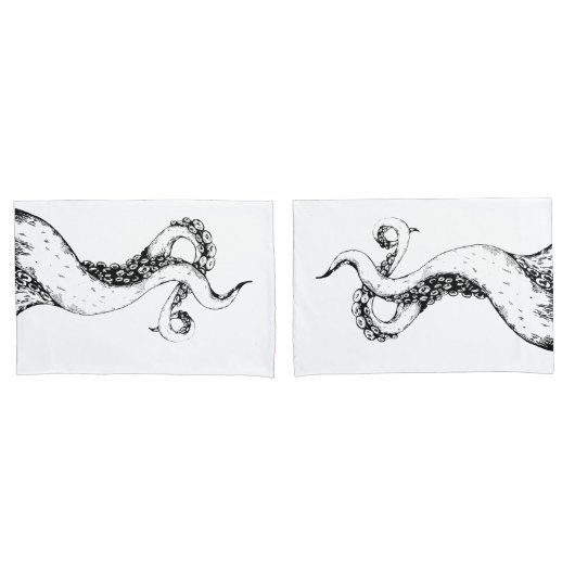 Housses de coussin standard tentacules de pieuvre (devant-Set)