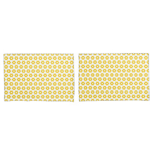 Housses d'oreiller - Fleurons Jaunes