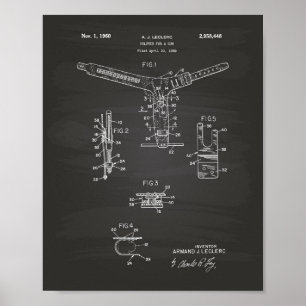 Houster voor een Pistool 1960-patentkunst - blauwd Poster