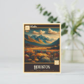 Houston, Alaska | Carte postale Vintage (Debout devant)
