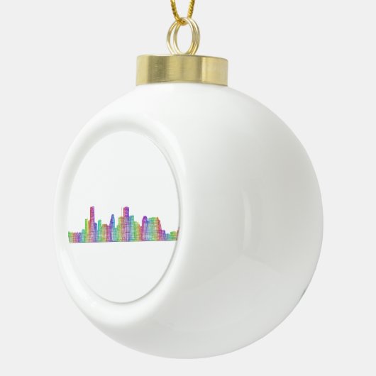 Houston city skyline keramische bal ornament (Rechts)