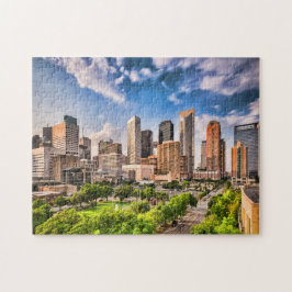 Houston Cityscape Buildings Jigzaag Puzzle Legpuzzel