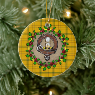 Houston Clan Badge & Tartan Persoonlijke mas Keramisch Ornament