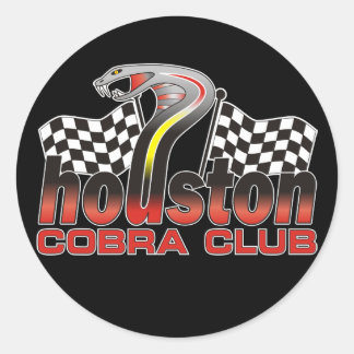 Houston Cobra Club Logo - december 2009 Ronde Sticker