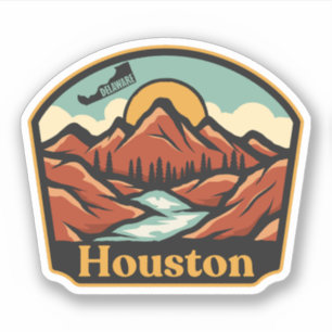 Houston, Delaware  Sticker