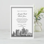 Houston Destination Wedding Invitation Kaart (Staand voorkant)