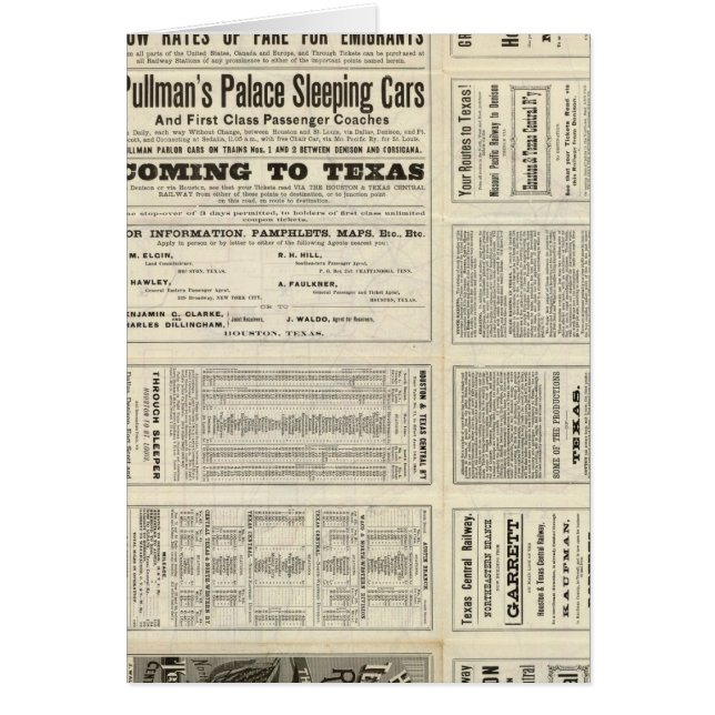 Houston et Texas Central Railway par le Texas (Devant)