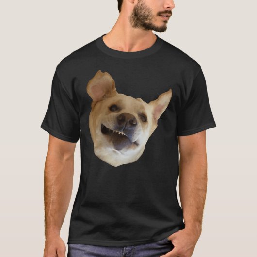 Houston foto geel lab Derp gezicht T-shirt (Voorkant)