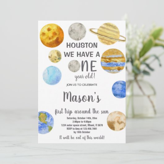 Houston Galaxy Invitations d'anniversaire (Debout devant)