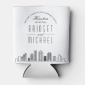 Houston gestileerde skyline | Bruiloft Koelbox Blikjeskoeler (Voorkant)