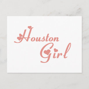 Houston Girl-T-shirts Briefkaart