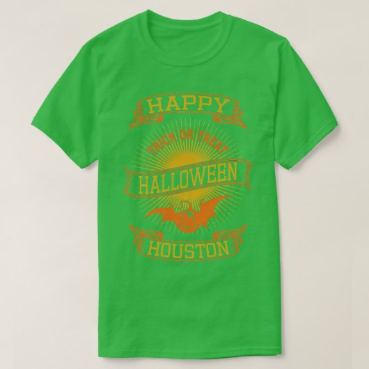 Houston Happy Halloween Style T-shirt (Design voorkant)