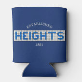 Houston Heights Blauwe en Witte Tegel Blikjeskoeler (Achterkant)