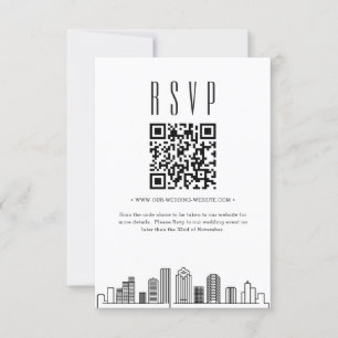 Houston Huwelijk QR code RSVP Kaart