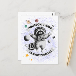 Houston, ik heb zoveel problemen briefkaart