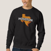 Houston Kaart Ontwerp voor trotse Houstonian Trui (Voorkant)