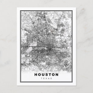 Houston Map Feestdagenkaart