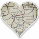 Houston Missouri Map Sticker (Voorkant)