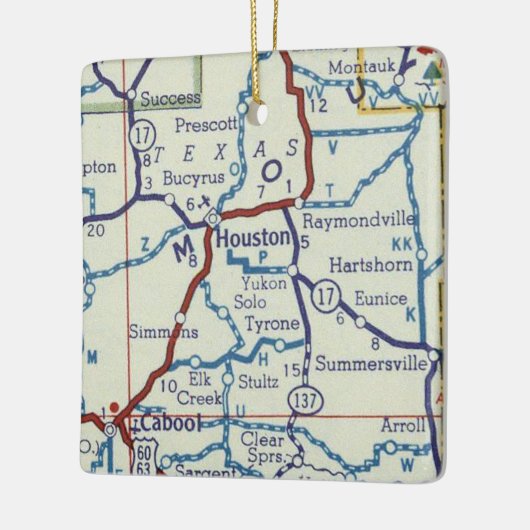 Houston MO  map Keramisch Ornament (Links)