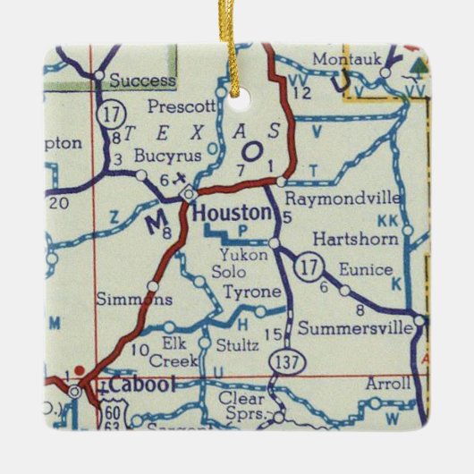 Houston MO  map Keramisch Ornament (Voorkant)