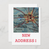 Houston New Address faire-part (Devant / Derrière)