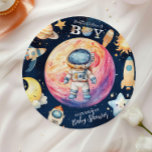 Houston Nous Avons Un Garçon Baby shower Espace Ex<br><div class="desc">Placez la table pour une célébration céleste avec nos Plaques de papier de marine de Baby shower extra-atmosphérique ! Ces assiettes décoratives et robustes sont parfaites pour servir des snacks, des repas ou des desserts à votre baby shower tout en assurant un nettoyage facile et sans stress. Caractéristiques : Design...</div>