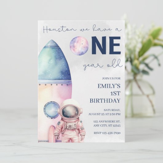 Houston, nous avons un Invitation d'un an (Debout devant)