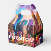 Houston Skyline Abstracte kunst Bedankdoosjes (Voorkant Zijde)