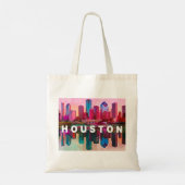 Houston Skyline Abstracte kunst Tote Bag (Achterkant)