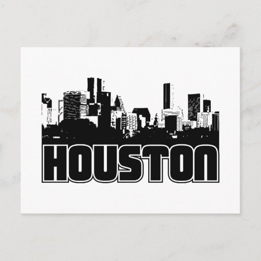 Houston Skyline Briefkaart (Voorkant)