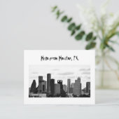 Houston skyline briefkaart (Staand voorkant)