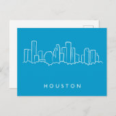 Houston Skyline Briefkaart (Voorkant / Achterkant)