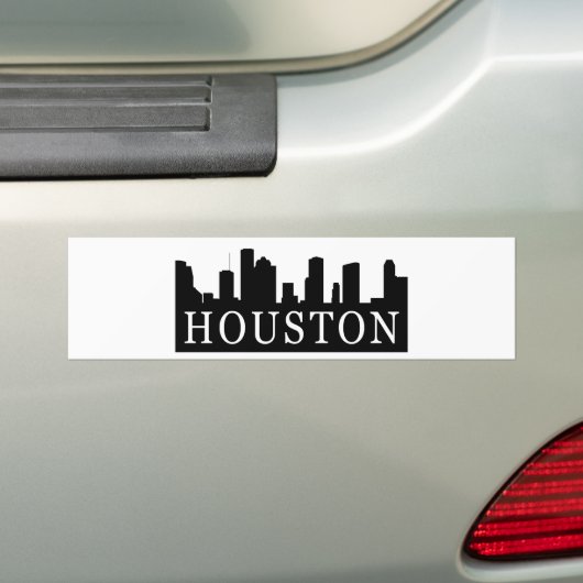 Houston Skyline Bumpersticker (Op auto)