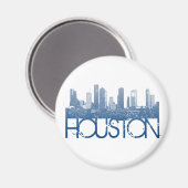 Houston Skyline Design Magneet (Voorkant / Achterkant)