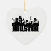 Houston Skyline Keramisch Ornament (Achterkant)