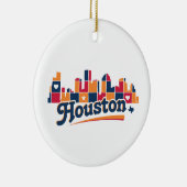 Houston Skyline Patchwork Keramisch Ornament (Rechts)