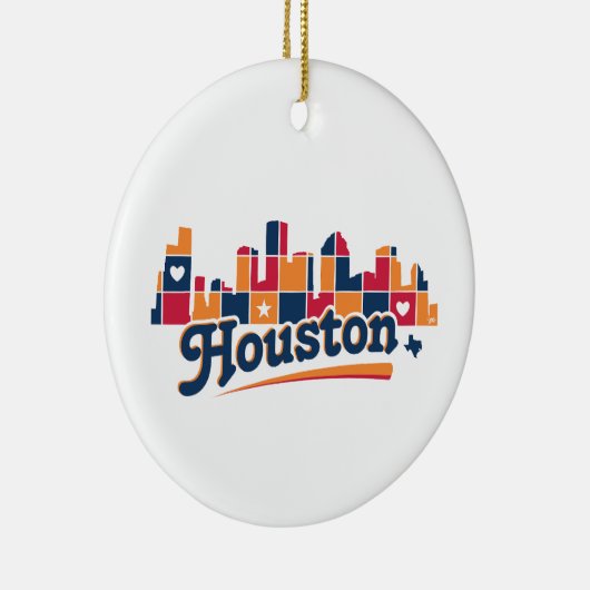 Houston Skyline Patchwork Keramisch Ornament (Rechts)