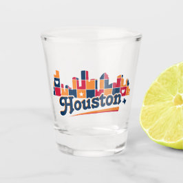 Houston Skyline Patchwork Shot Glas