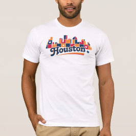 Houston Skyline Patchwork T-shirt