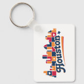 Houston Skyline Patchwork, Texas Sleutelhanger (Voorkant)