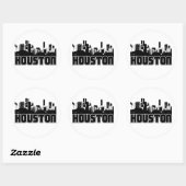 Houston Skyline Ronde Sticker (Vel)