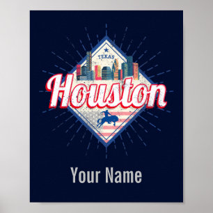 Houston Skyline Texas United States USA Poster