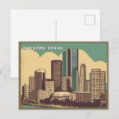 Houston stad, Texas Briefkaart (Voorkant / Achterkant)