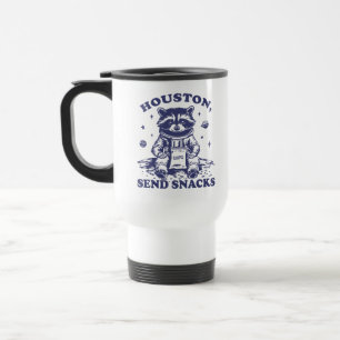 Houston Stuur Snacks Funny Raccoon Humor Reisbeker