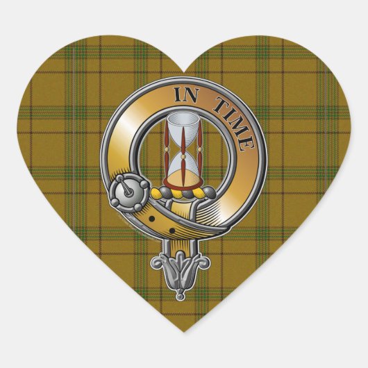 Houston Tartan & Badge Hart Sticker (Voorkant)