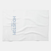 Houston-tegel, Blauwe tegel, Houston Texas Theedoek (Horizontaal)