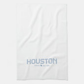 Houston-tegel, Blauwe tegel, Houston Texas Theedoek (Verticaal)