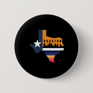 Houston Texas America Gift Verenigde Staten Sticke Ronde Button 5,7 Cm